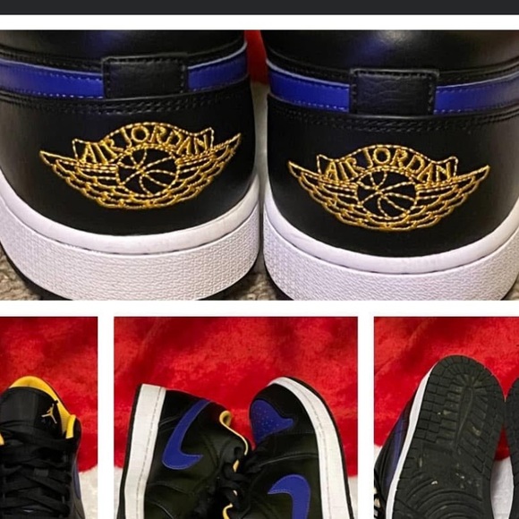 Air Jordan 1 low purple and yellow - size 11 - Picture 4 of 4